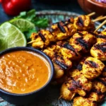 Delicious Chicken Satay with Thai Peanut Sauce