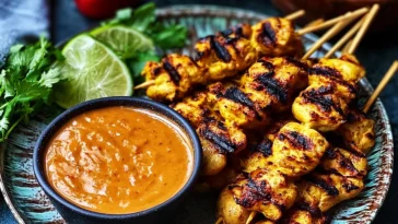 Delicious Chicken Satay with Thai Peanut Sauce