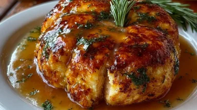 Delicious Winner Winner Chicken Dinner with Savory Gravy Plate