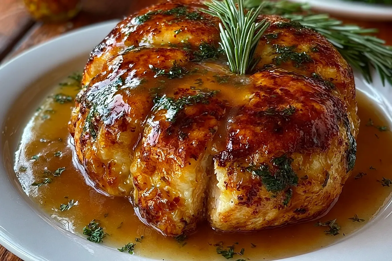 Delicious Winner Winner Chicken Dinner with Savory Gravy Plate