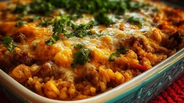 Deliciously Hearty Ground Beef and Rice Casserole