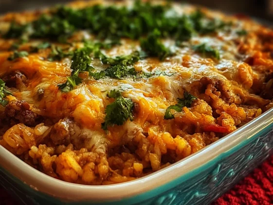 Deliciously Hearty Ground Beef and Rice Casserole