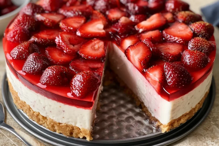 Diabetic No-Bake Sugar Free Strawberry Cheesecake Delight 3 Diabetic No-Bake Sugar Free Strawberry Cheesecake Slice