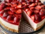 Diabetic No-Bake Sugar Free Strawberry Cheesecake Slice