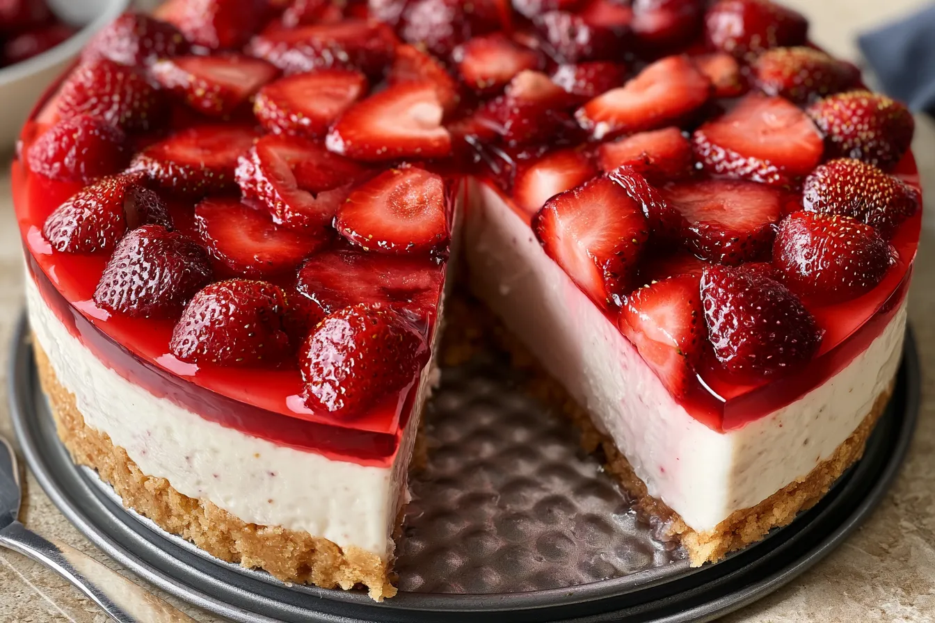 Diabetic No-Bake Sugar Free Strawberry Cheesecake Delight 3 Diabetic No-Bake Sugar Free Strawberry Cheesecake Slice