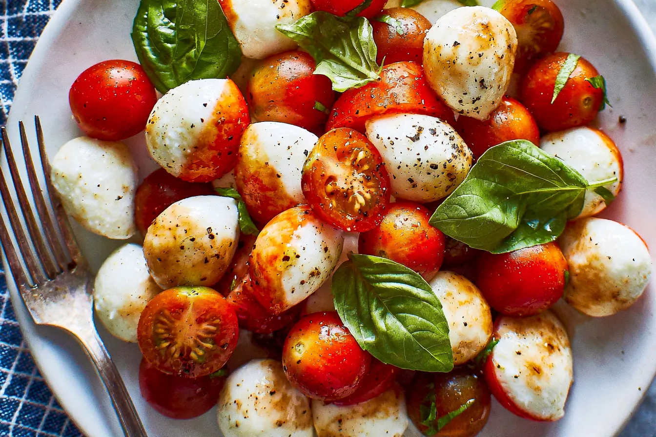 Vibrant Easy Caprese Salad with Cherry Tomatoes
