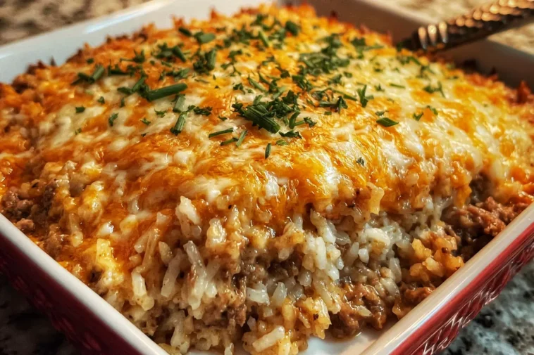 Easy Cheesy Beef and Rice Casserole Recipe: A Family Favorite 3 Easy Cheesy Beef and Rice Casserole - Delicious Comfort Food