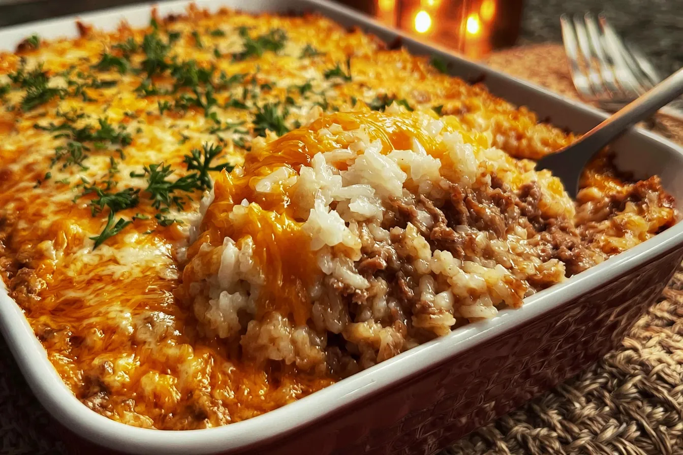 Easy Cheesy Beef and Rice Casserole Recipe: A Family Favorite 4 Easy Cheesy Beef and Rice Casserole Recipe