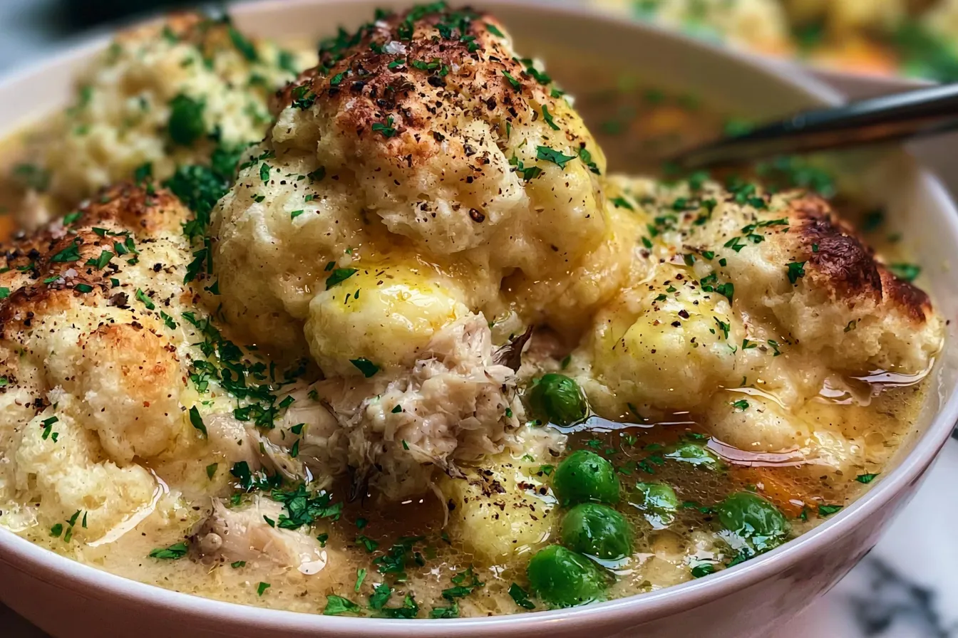 Easy Chicken and Dumplings with Hearty Broth and Dumplings