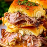 Easy French Dip Sliders Ready to Serve