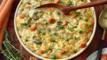 Easy High Protein Crustless Chicken Pot Pie – Delicious & Nutritious