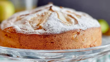 Delicious Slice of Easy Italian Pear Cake