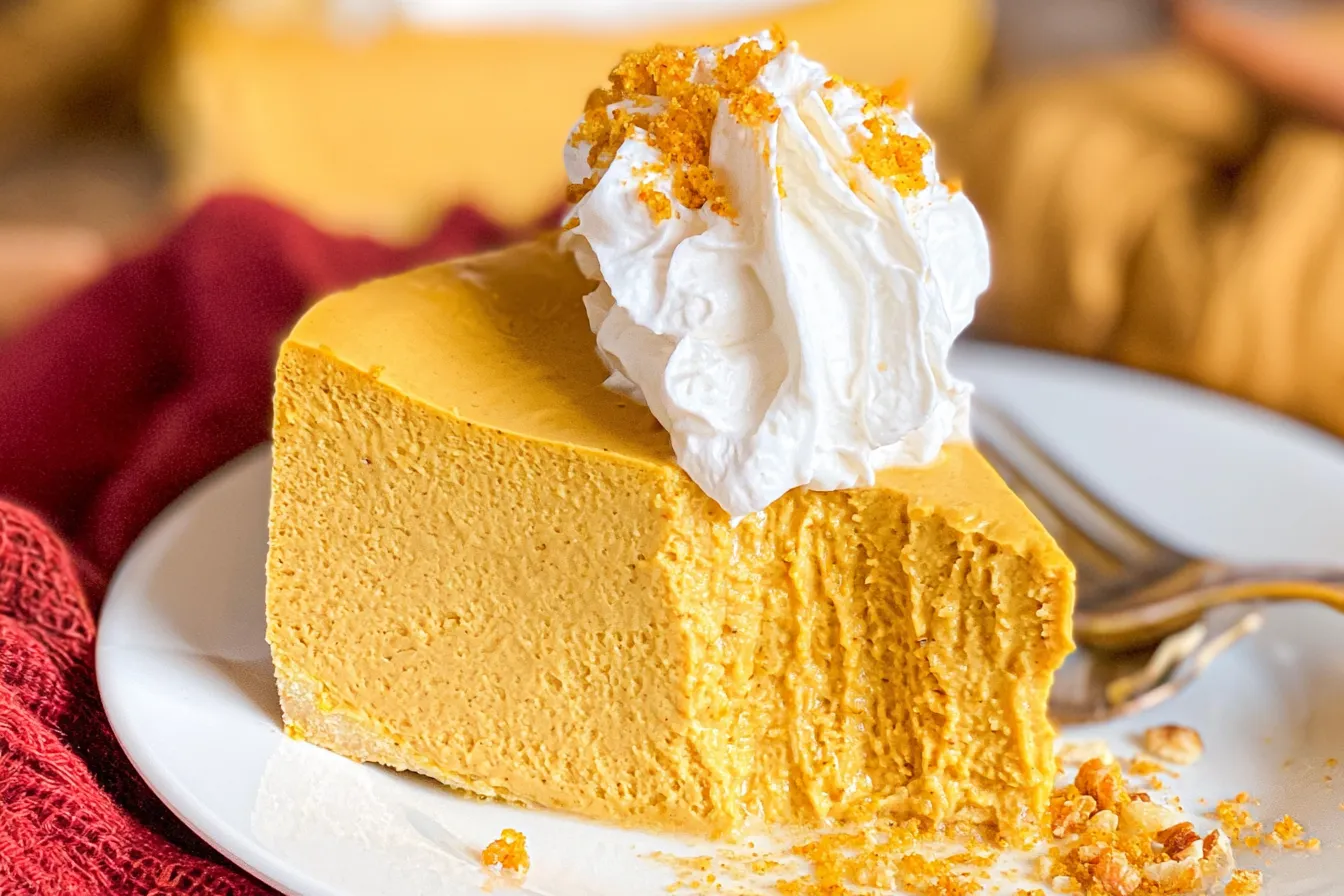 Easy No Bake Pumpkin Cheesecake 
