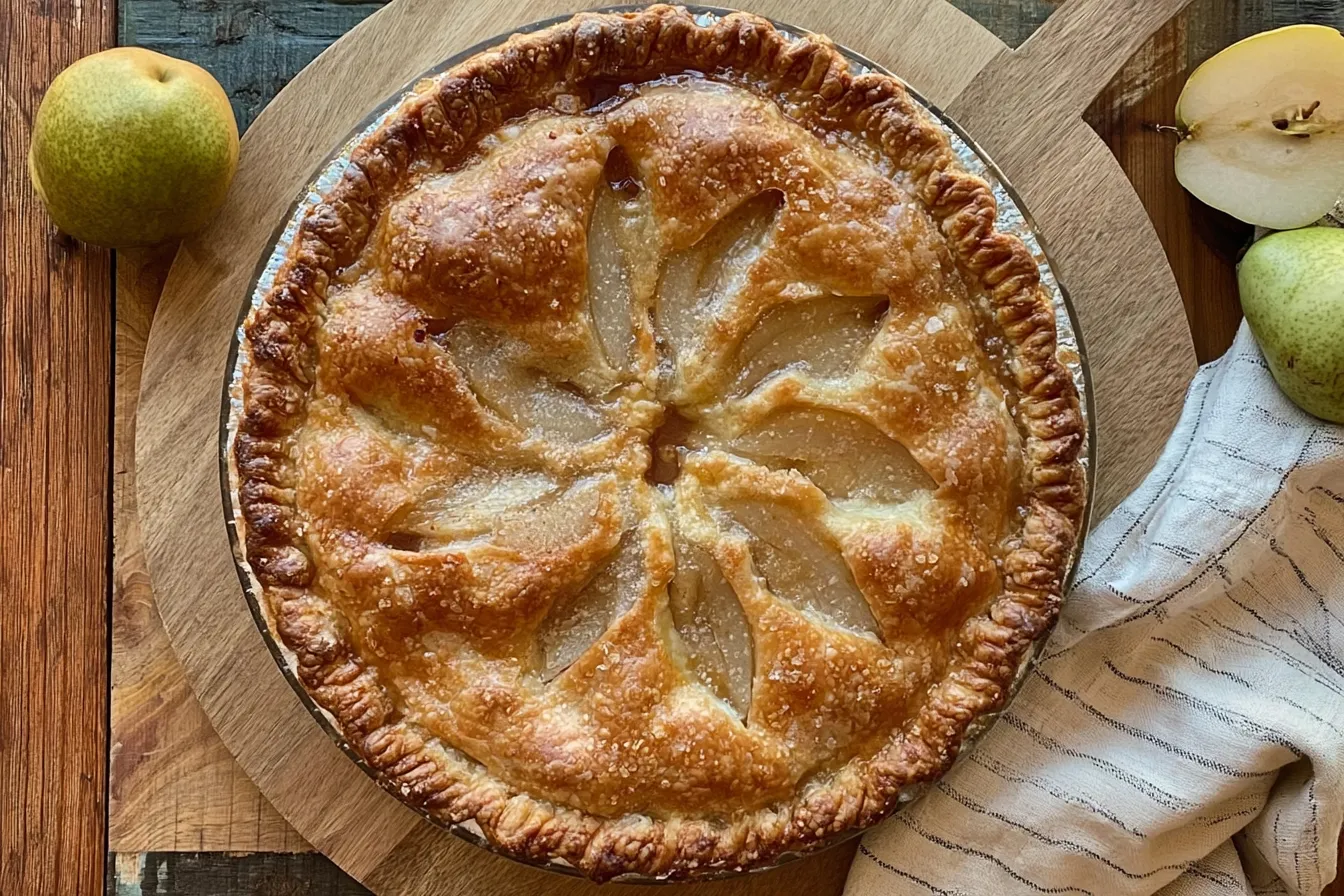 Easy Pear Pie Freshly Baked