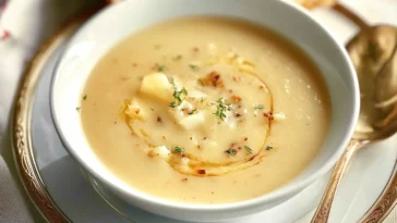 Easy Pear Potato Soup in a Bowl - Comforting Recipe