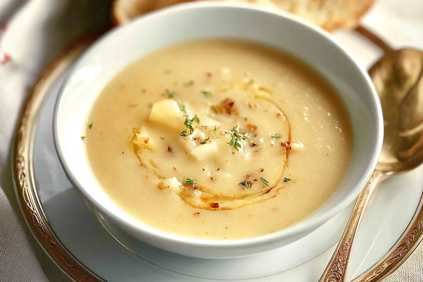 Easy Pear Potato Soup in a Bowl - Comforting Recipe