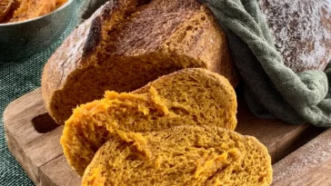 Easy Pumpkin Sourdough Bread Freshly Baked