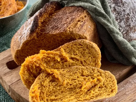 Easy Pumpkin Sourdough Bread Freshly Baked