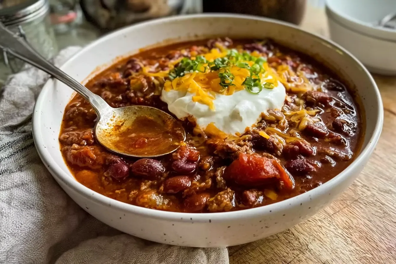 Delicious Easy Texas Chili in a Bowl