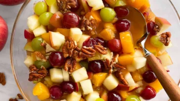 Vibrant Fall Fruit Salad Ready to Serve
