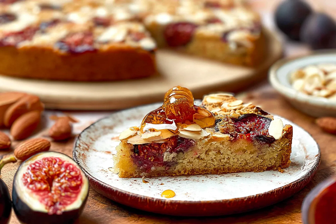 Homemade Fig Cake with Almonds and Honey
