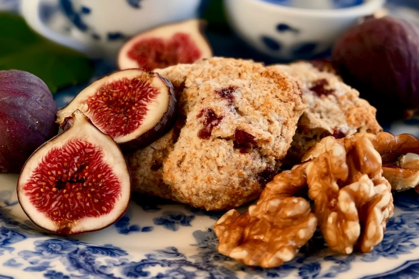 Fig Scones made with Fresh Figs and Walnuts - A Delightful Treat 4 Fig Scones made with Fresh Figs and Walnuts