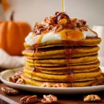 Fluffy Pumpkin Pancakes That Will Brighten Your Morning 5 Fluffy Pumpkin Pancakes Drizzled with Maple Syrup