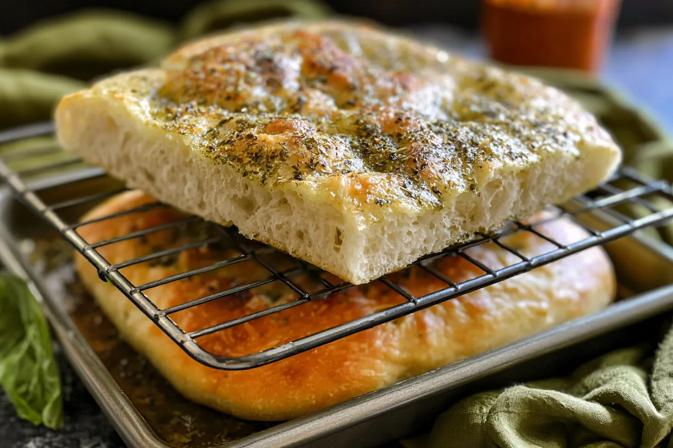 Golden Focaccia Bread Perfect for Sandwiches