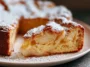 French Apple Cake Slice on a Plate
