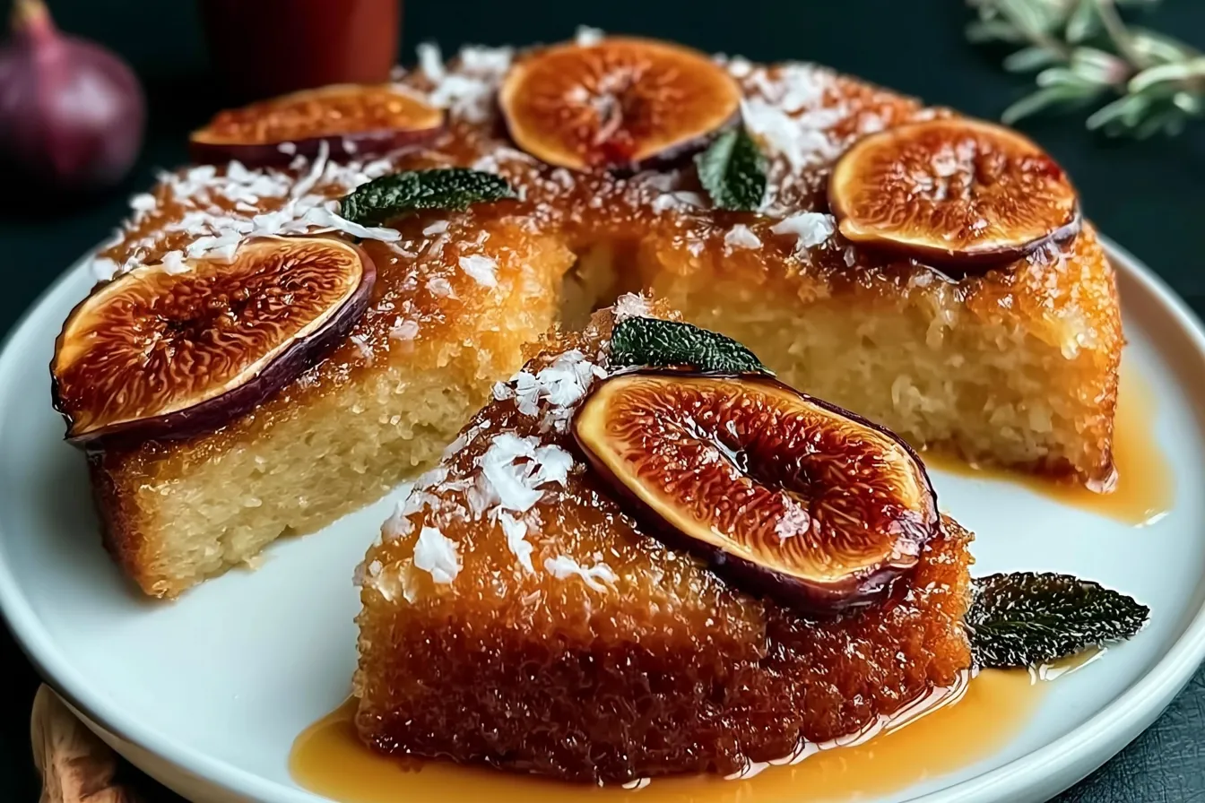 Fresh Fig Upside-Down Cake Recipe: Irresistibly Easy Dessert 4 Fresh Fig Upside-Down Cake Recipe Easy Homemade Brown Butter Dessert