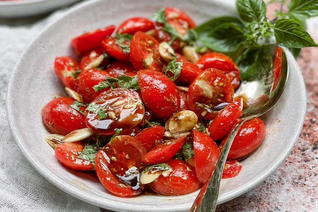 Fresh Marinated Tomatoes with Balsamic Vinaigrette