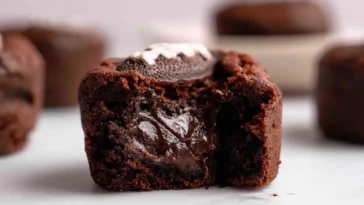 Mini Fudgy Football Brownie Bites Ready for Game Day