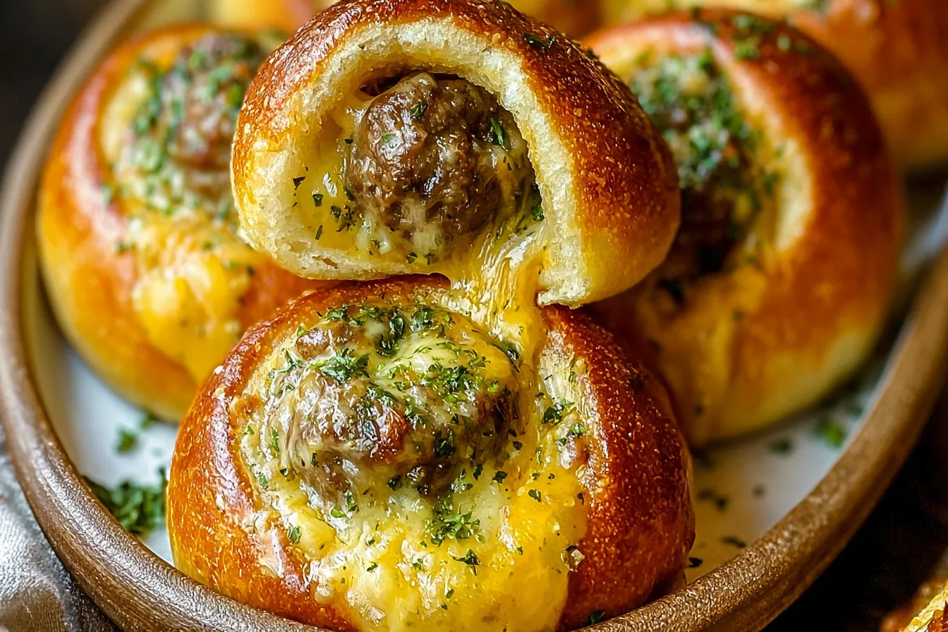 Garlic Parmesan Cheeseburger Bombs 