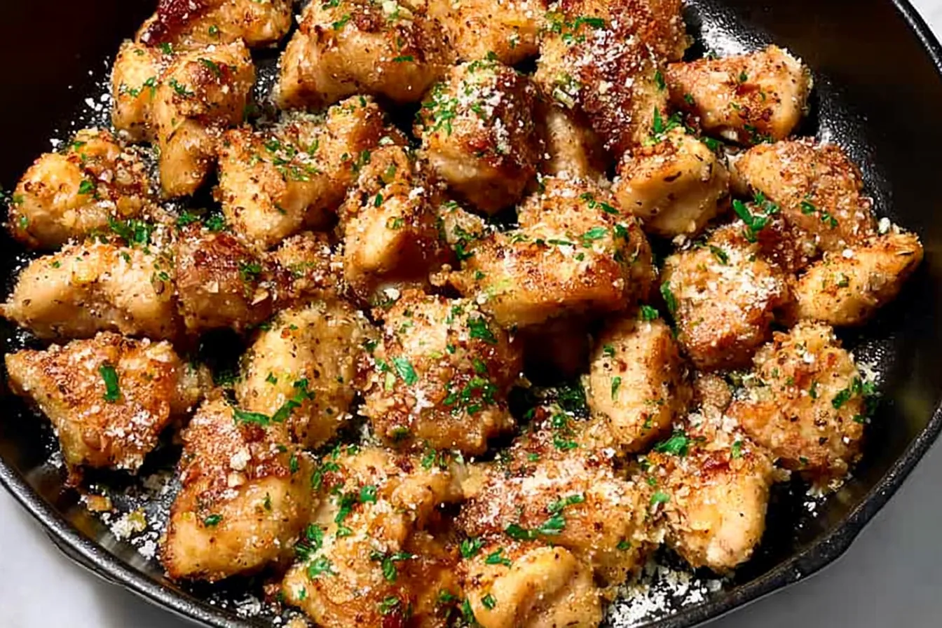 Garlic Parmesan Chicken Bites - Delicious Snack Recipe