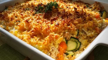 Delicious Grandma Jo’s Chicken Zucchini Casserole in a Dish