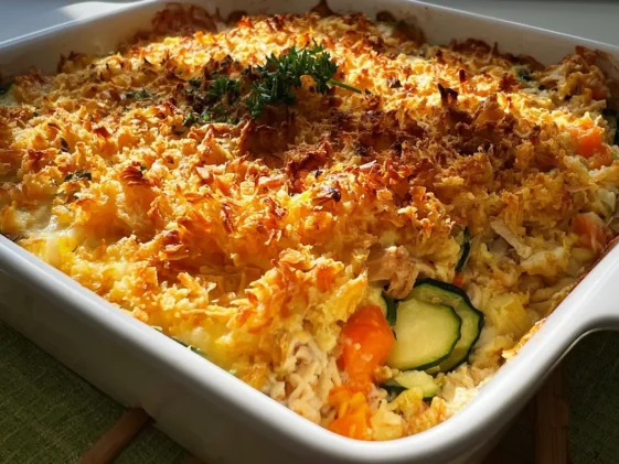 Delicious Grandma Jo’s Chicken Zucchini Casserole in a Dish