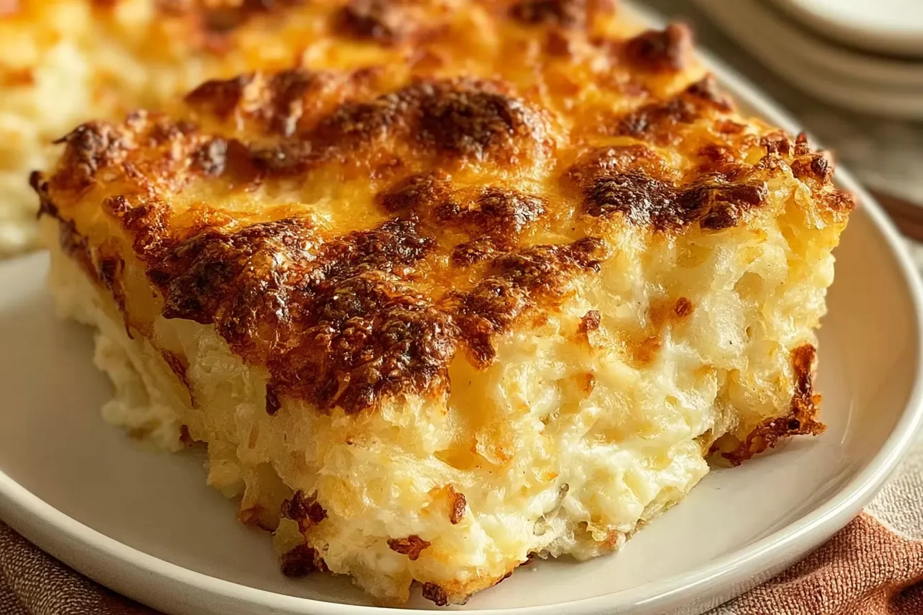 Delicious Grandma’s Hash Brown Casserole Ready to Serve