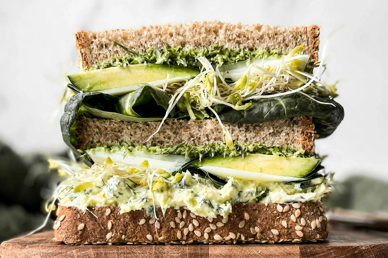Vibrant Green Goddess Sandwich Ready to Enjoy