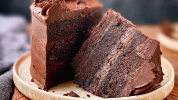 Decadent Healthy Chocolate Cake Slice