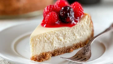Delicious High Protein Cottage Cheese Cheesecake Slice