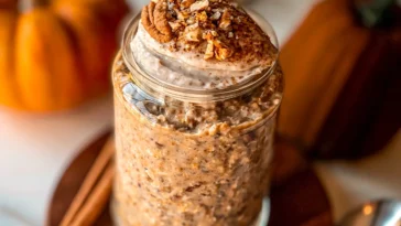 High Protein Pumpkin Overnight Oats in a Jar