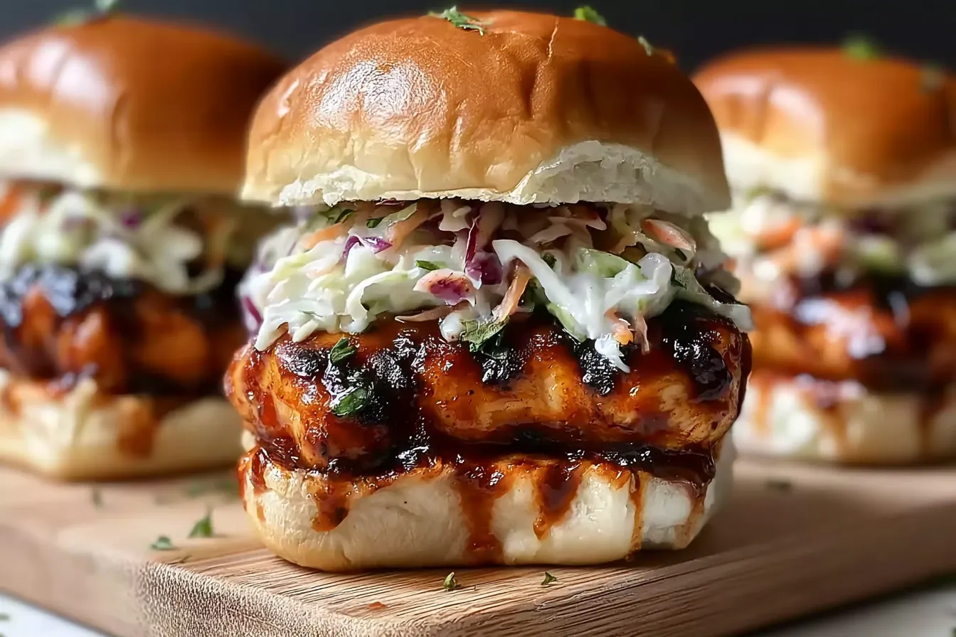 Honey Chipotle Chicken Sliders Ready to Serve