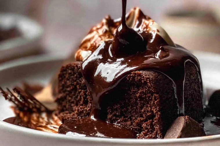 Hot Chocolate Fudge Cake: A Delicious Indulgence Awaits 3 Delicious Hot Chocolate Fudge Cake Slice on a Plate