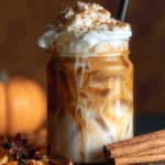 Delicious Iced Pumpkin Spiced Latte in a Glass