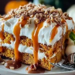 Irresistible Pumpkin Caramel Poke Cake for Cozy Fall Gatherings 5 Irresistible Pumpkin Caramel Poke Cake on a Fall Table