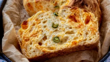 Jalapeno Cheddar Dutch Oven Bread Freshly Baked