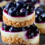 Juicy Mini Lemon Blueberry Cheesecakes That Delight 15 Juicy Mini Lemon Blueberry Cheesecakes on a Plate