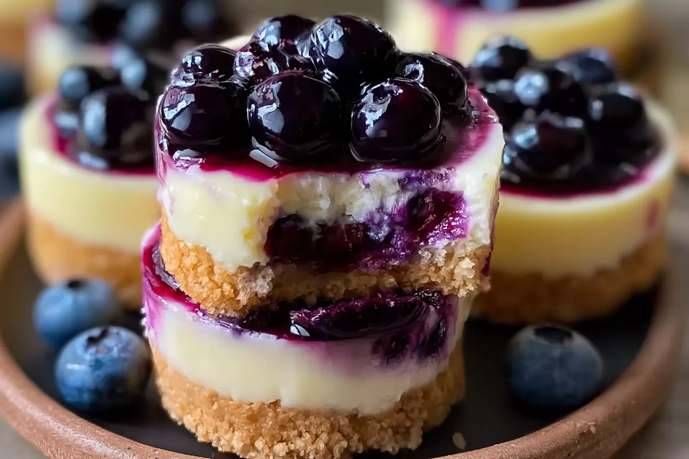 Juicy Mini Lemon Blueberry Cheesecakes That Delight 4 Juicy Mini Lemon Blueberry Cheesecakes