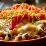Delicious Keto Taco Casserole Loaded with Cheese and Meat