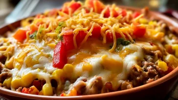Delicious Keto Taco Casserole Loaded with Cheese and Meat